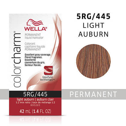 Wella Color Charm Liquid Permanent Hair Color 5RG - Light Auburn