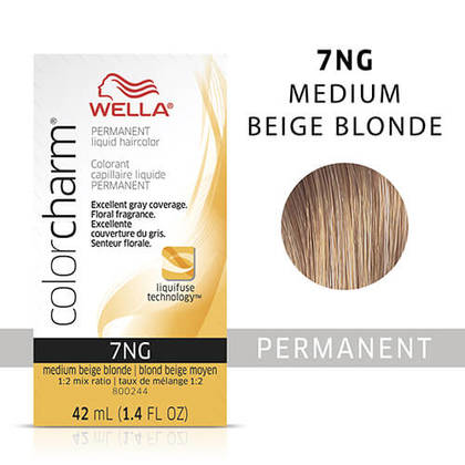 Wella Color Charm Liquid Permanent Hair Color 7NG - Medium Beige Blonde