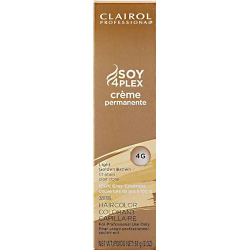 Clairol Professional Soy4Plex Creme Permanente Hair Color 4G-Light Golden Brown