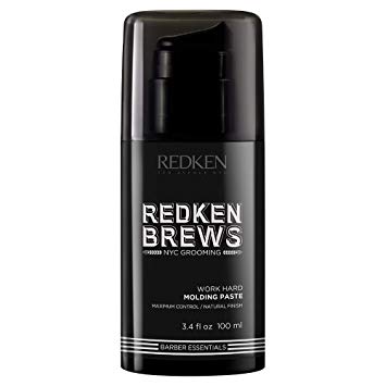 Redken Brews Work Hard Molding Paste ~ Men's Hair Paste With Maximum Hold and Natural Finish