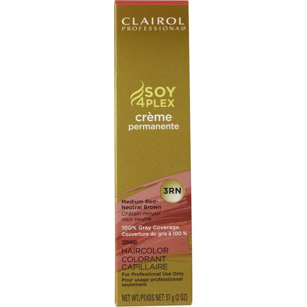 Clairol Professional Soy4Plex Creme Permanente Hair Color 3RN-Medium Red Neutral Brown