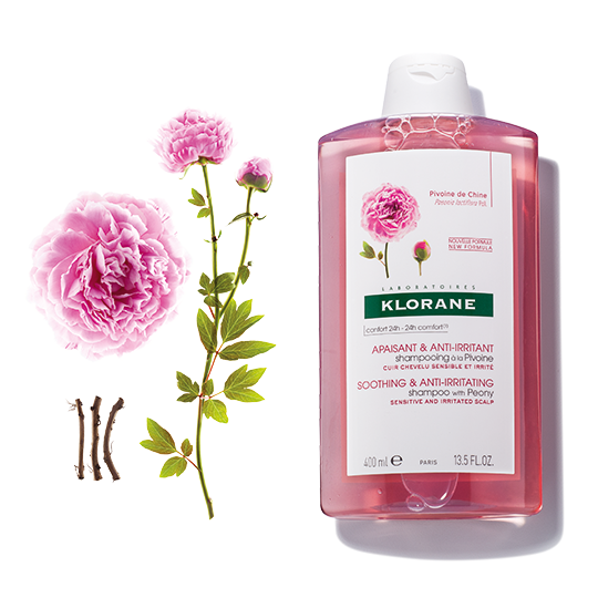 Klorane Smoothing and Anti-Irritating Shampoo with Peony Soothes and Calms Sensitive Scalps
