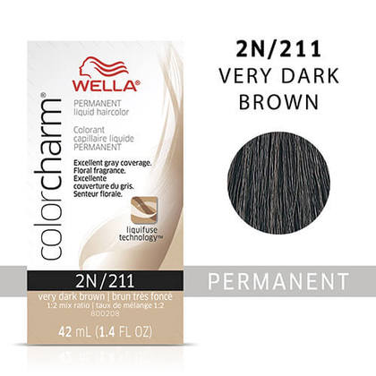 Wella Color Charm Liquid Permanent Hair Color 2N - Very Dark Brown