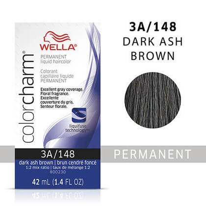 Wella Color Charm Liquid Permanent Hair Color 3A - Dark Ash Brown