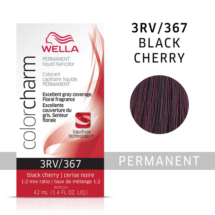 Wella Color Charm Liquid Permanent Hair Color 3RV - Black Cherry