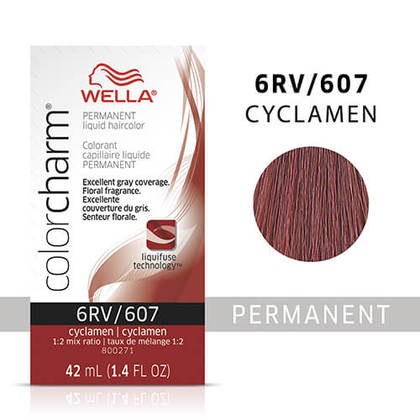 Wella Color Charm Liquid Permanent Hair Color 6RV - Cyclamen