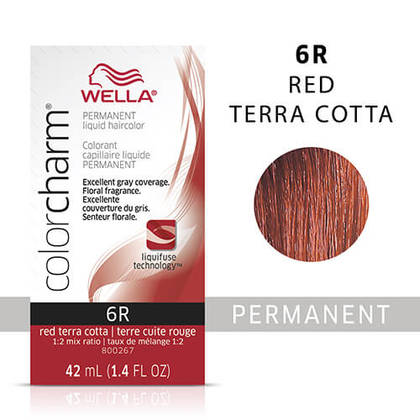 Wella Color Charm Liquid Permanent Hair Color 6R - Red Terra Cotta