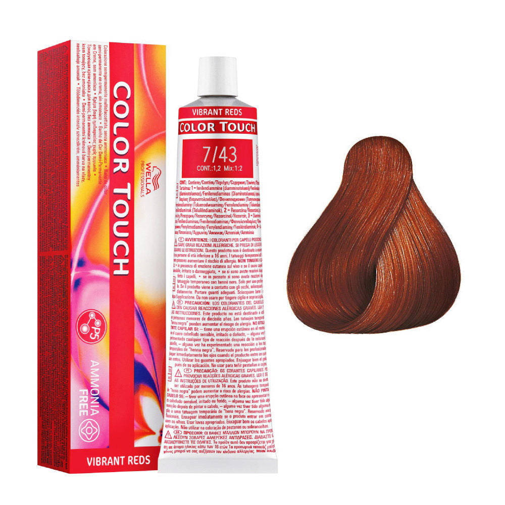 Wella Touch 7/43 Medium Red/ Gold Blonde – Beans Beauty