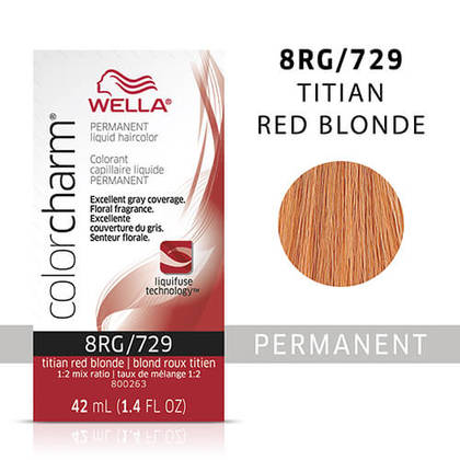 Wella Color Charm Liquid Permanent Hair Color 8RG - Titian Red Blonde