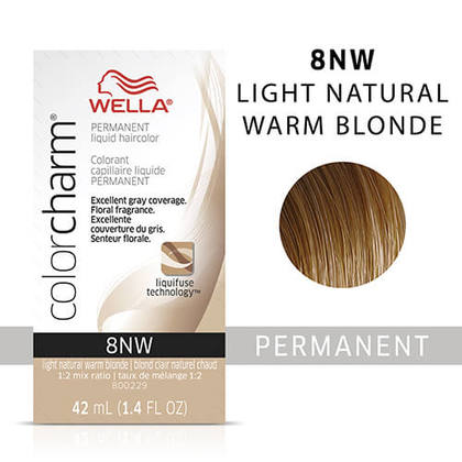 Wella Color Charm Liquid Permanent Color 8NW - Light Natural Warm Blonde