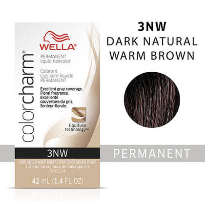 Wella Color Charm Permanent Liquid Hair Color 3NW/003NW - Dark Natural Warm Brown
