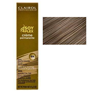 Clairol Professional Soy4Plex Creme Permanente Hair Color 6N-Dark Neutral Blonde