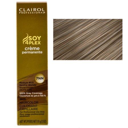 Clairol Professional Soy4Plex Creme Permanente Hair Color 7NN-Medium Rich Neutral Blonde