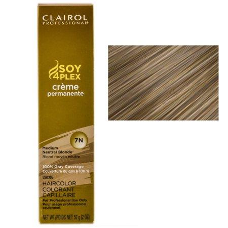 Clairol Professional Soy4Plex Creme Permanente Hair Color 7N-Medium Neutral Blonde