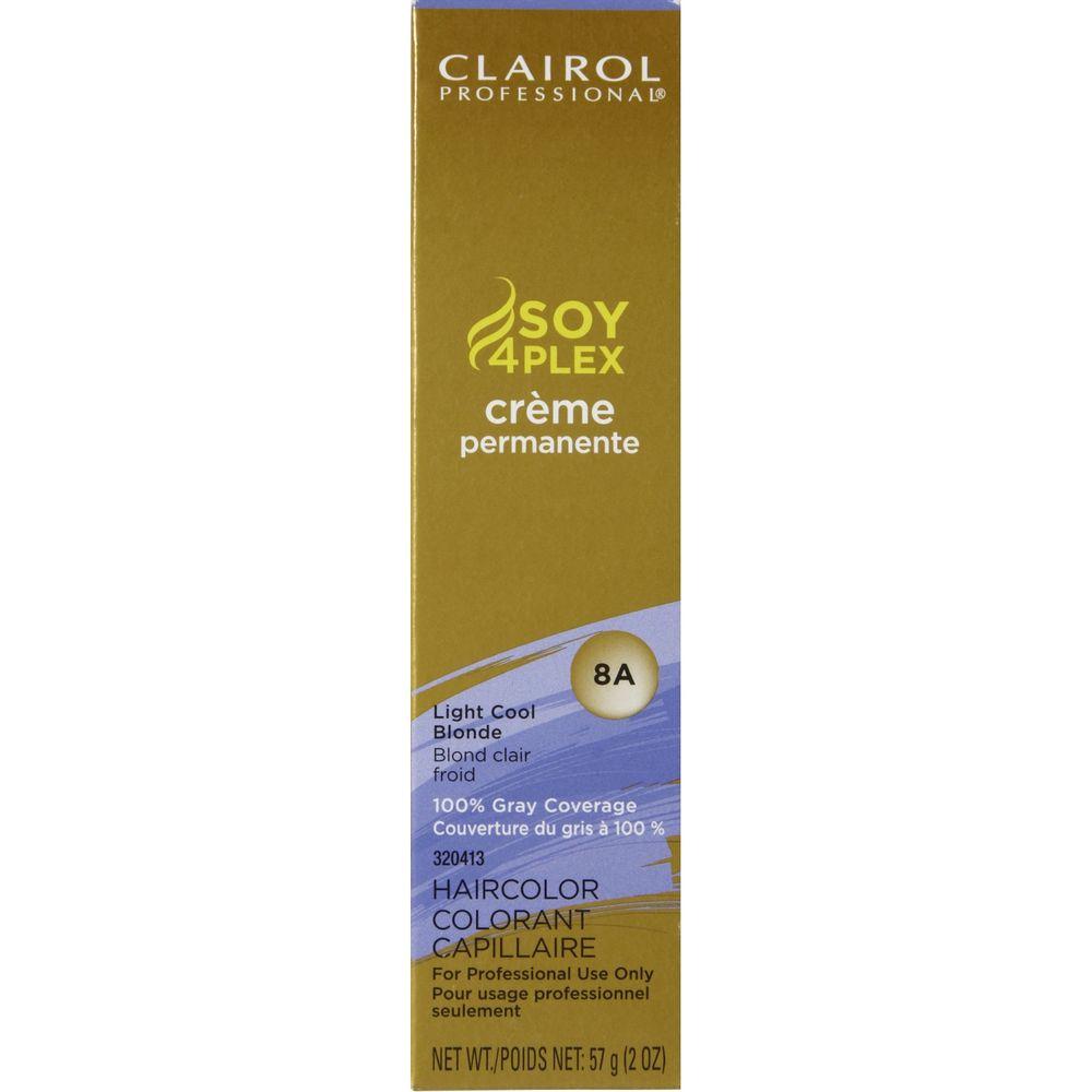Clairol Professional Soy4Plex Creme Permanente Hair Color 8A-Light Cool Blonde