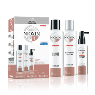 Nioxin 3-Part System #3 Hair System Kit ~ for colored hair with light thinning