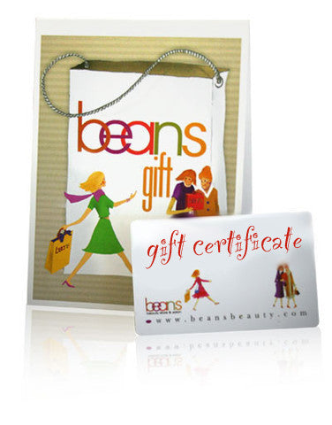 Beans Online Gift Certificate