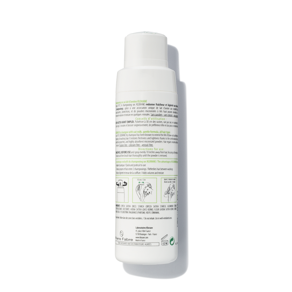 Klorane Dry Shampoo With Oat Milk Non-Aerosol Eliminates Excess Oils Adds Volume