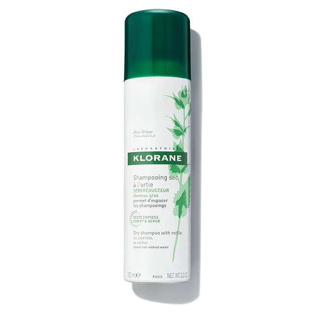 Klorane Dry Shampoo for Dark Hair With Nettle Regulates Oil Production and Creates Volume and Texture