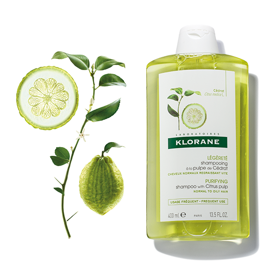 Klorane Purifying Shampoo with Citrus Pulp Clarifying Shampoo Removes Build-Up