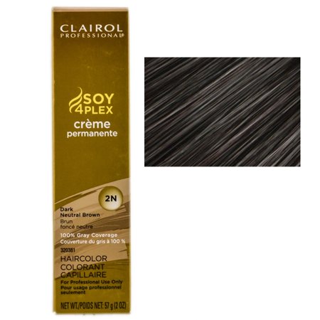Clairol Professional Soy4Plex Creme Permanente Hair Color 2N-Dark Neutral Brown