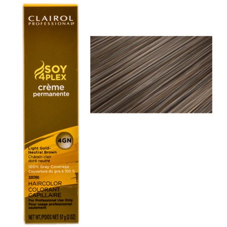 Clairol Professional Soy4Plex Creme Permanente Hair Color 4GN-Light Golden Neutral Brown