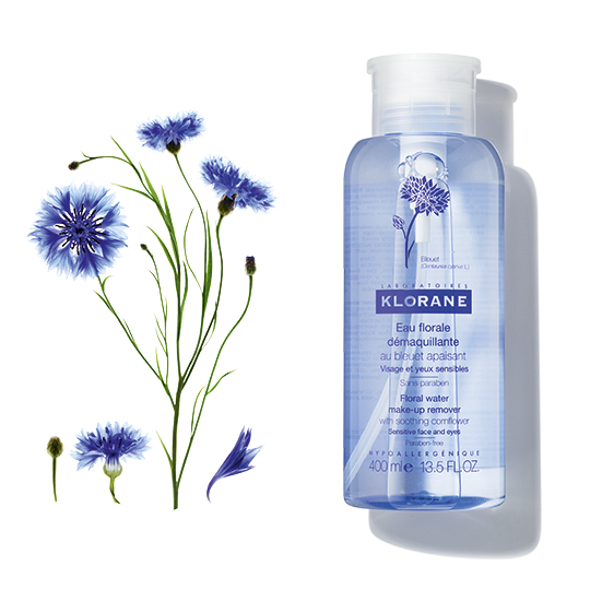 Klorane Floral  Make-Up Remover with Soothing Cornflower
