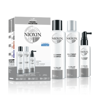 Nioxin 3-Part System #1 Hair System Kit ~ for natural hair with light thinning